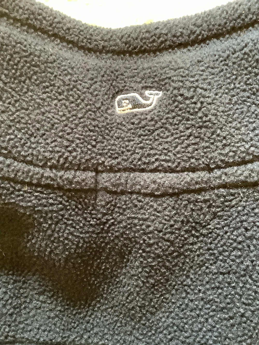 Vineyard Vines Navy Sleeveless Fleece Zip Vest - Picture 7 of 8